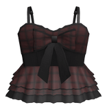୨୧ Cute Gothic Striped Big Bow Ruffle Dollette 3.0