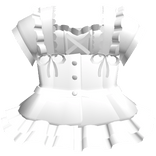 Cute Gothic White Laced Up Bow Dress 