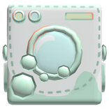 ♡ Cute Green Bubble Washing Machine Backpack