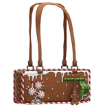 cute green christmas gingerbread cookie bag