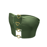 Cute Green Y2K Chic Heart Korean Top • DD30