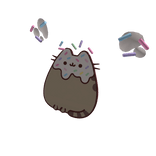 Cute Grey Cat kawaii granulated