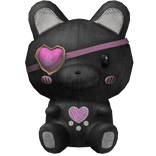 cute grunge blackbear W/ heart eyepatch