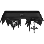 Cute Grunge Chain Bat Emo Goth Belt Skirt Black