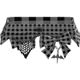 Cute Grunge Emo Skirt Plaid Bow Belt Bat Charm