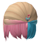 Cute hair blonde pink and blue