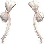 ♡ Cute Hair Bow Extensions (Beige)