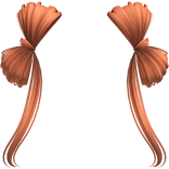 ♡ Cute Hair Bow Extensions (Ginger)