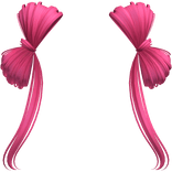 ♡ Cute Hair Bow Extensions (Hot Pink)