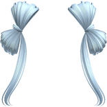 ♡ Cute Hair Bow Extensions (Light Blue)