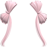 ♡ Cute Hair Bow Extensions (Light Pink)