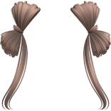 ♡ Cute Hair Bow Extensions (Milktea)