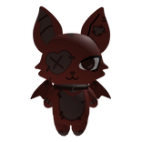 Cute Halloween Big Red Goth Bat Plush