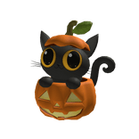 Cute Halloween Cat Pumpkin