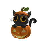 Cute Halloween Pumpkin Cat 