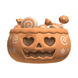 cute halloween pumpkin suit costume with candy 