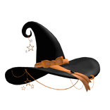 Cute Halloween Witch Hat Orange 