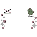 ♡ : cute halloween zombie pusheen hairclip