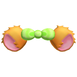 🍀 cute hamtaro kawaii ears w green bow