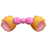🍀cute hamtaro kawaii ears w pink bow 