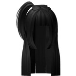 Cute Hime Hair w/ Pigtail in Black