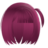 cute hime side pony bob in dark pink