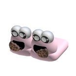 Cute Hungry Pink Monster Kawaii Preppy Slippers