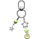 ♡ cute igari apple star keychain in green