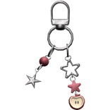 ♡ cute igari apple star keychain in red