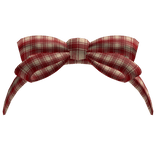 cute igari headband bow - red plaid