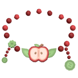 ♡ cute igari mori kei hesei apple beaded necklace