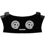 ♡ cute @_@ kaomoji shirt in black