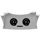 ♡ cute @_@ kaomoji shirt in white