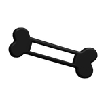 Cute Kawaii Black Bone Hairclip 