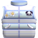 Cute Kawaii Blue Christmas Santa Panda Vest