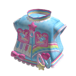 Cute Kawaii Blue Popo Mezzo Piano Rainbow Jacket