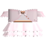 cute kawaii brown bear teddy pink dress