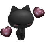 Cute Kawaii Cat Shy Lover Black - Shoulder