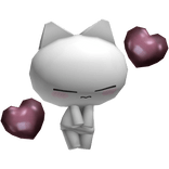 Cute Kawaii Cat Shy Lover White - Shoulder