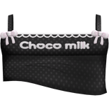 Cute Kawaii Choco Milk Polka Dot Top in Black