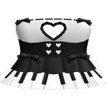 ♡ ⋮ Cute Kawaii Emo Piano Heart Dress