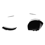 cute kawaii eyes low in black 