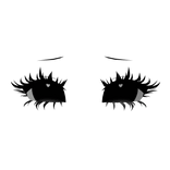 cute kawaii eyes with lashes