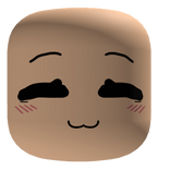 Cute KAWAII guy with closed eyes