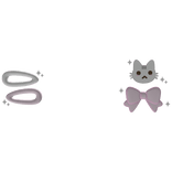  cute kawaii kitty clips with bow