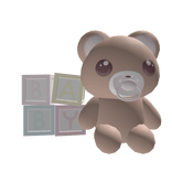 Cute Kawaii Little Brown Bear Baby Blocks Stuffie