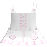  ♡ cute kawaii mezzo sweetheart overalls in white