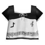୨୧ : cute kawaii music notes ruffled shirt