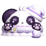 Cute Kawaii Purple Christmas Santa Panda Hat 