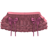 Cute Kawaii Ribbons Bows Ruffled Skirt Pink